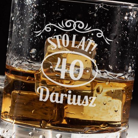 Szklanka do whisky NA 40 URODZINY