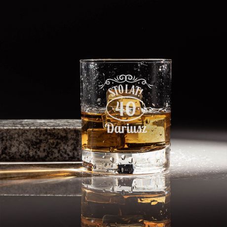 Szklanka do whisky NA 40 URODZINY