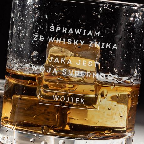 Grawerowana szklanka do whisky PREZENT DLA MʯCZYZNY