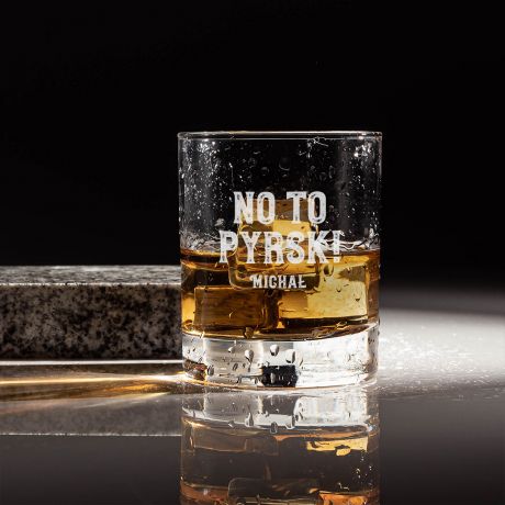 Szklanka do whiskey z grawerem PREZENT NA DZIE GRNIKA