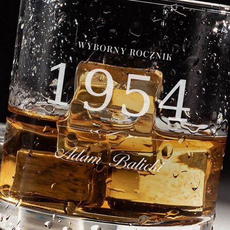 Szklanka do whisky WYBORNY ROCZNIK prezent na urodziny