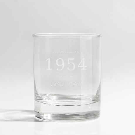 Szklanka do whisky WYBORNY ROCZNIK prezent na urodziny
