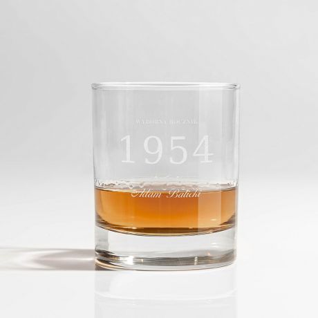 Szklanka do whisky WYBORNY ROCZNIK prezent na urodziny