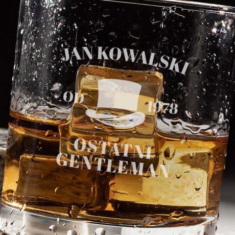 Szklanka do whisky z grawerem OSTATNI GENTLEMAN