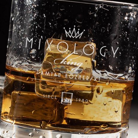 Szklanka do whisky z grawerem PREZENT DLA BARMANA
