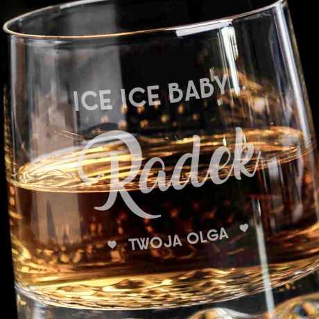 Szklanka do whiskey ICE ICE BABY oryginalny prezent dla ma