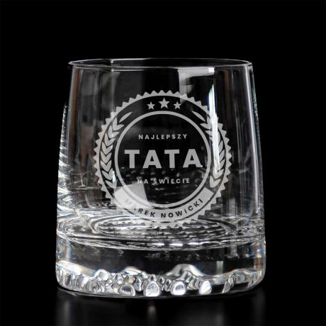 Szklanka do whisky z grawerem PREZENT DLA TATY upominek dla taty na dzie� ojca na dzie� taty