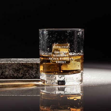 Szklanka do whisky z grawerem PREZENT DLA ŻOŁNIERZA