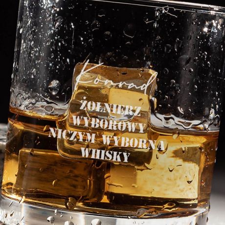 Szklanka do whisky z grawerem PREZENT DLA �O�NIERZA prezent dla wojskowego szklanka z grawerem