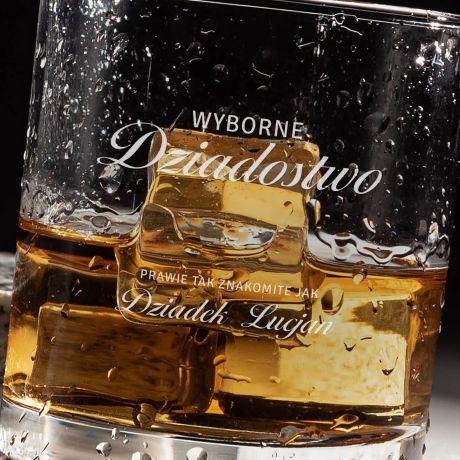Szklanka do whisky z grawerem �MIESZNY PREZENT DLA DZIADKA