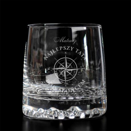 Szklanka do whiskey KOMPAS prezent na Dzie Ojca