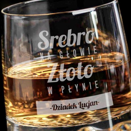 Szklanka do whisky dla dziadka ZOTO W PYNIE