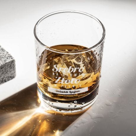 Szklanka do whisky ZOTO W PYNIE prezent dla dziadka