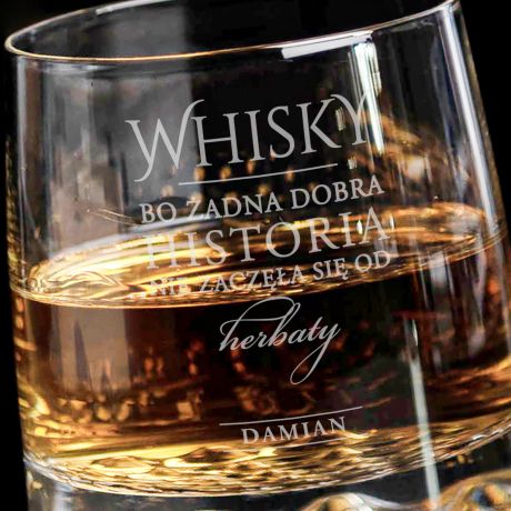 Grawerowana szklanka do whisky PREZENT DLA KONESERA WHISKY