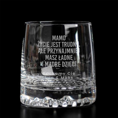 Szklanka na Dzie� Mamy z grawerem �YCIE JEST TRUDNE prezent dla mamy dzie� matki upominek dla mamy
