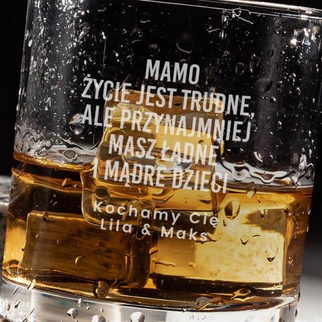 Szklanka na Dzie� Mamy �YCIE JEST TRUDNE �mieszny prezent dla mamy upominek dla mamy dzie� matki