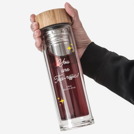 Szklany bidon dla nauczyciela Tea-riffic