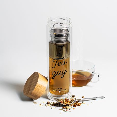 Szklany bidon do herbaty I Tea GUY prezent dla nauczyciela