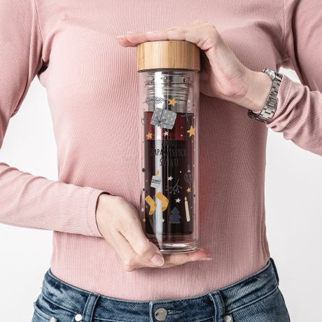 Szklany bidon witeczny ZAPARZYSTYCH WIT prezent na Gwiazdk