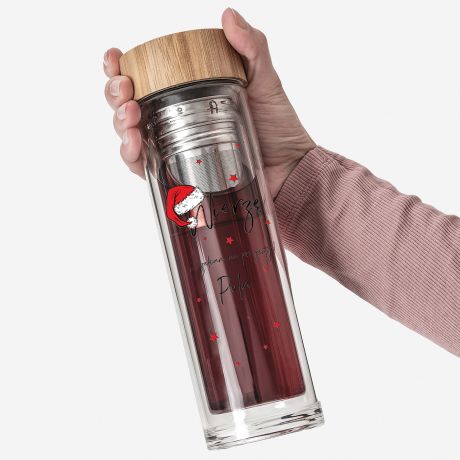 Szklany bidon WIERZ prezent na Mikoaja