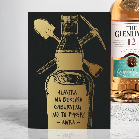 Alkohol dla grnika + personalizowana kartka GYBURSTAG
