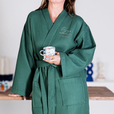 Szlafrok z haftem PANNA MODA prezent na wieczr panieski szlafrok dla panny modej