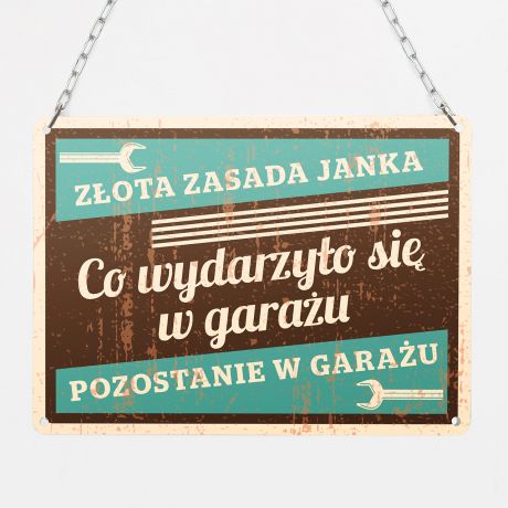 Tabliczka do garau CO WYDARZYO SI W GARAU...