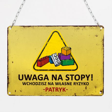 Tabliczka na drzwi pokoju dziecka PREZENT DLA FANA KLOCKW