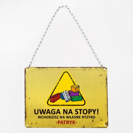 Tabliczka na drzwi pokoju dziecka PREZENT DLA FANA KLOCKW