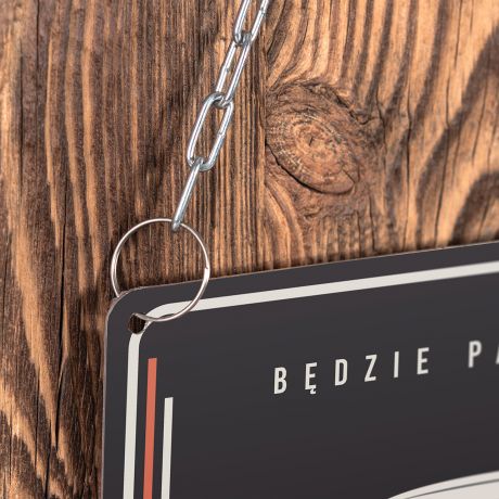 Personalizowana tabliczka metalowa PREZENT DLA MECHANIKA tabliczka do garau prezent dla mechanika samochodowego