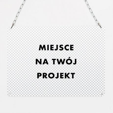 Tabliczka metalowa z nadrukiem TWJ PROJEKT