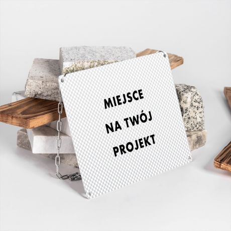 Tabliczka metalowa z nadrukiem TWJ PROJEKT