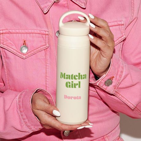 Termos dla dziewczyny MATCHA GIRL prezent dla dziewczyny prezent na dzie kobiet termos z grawerem