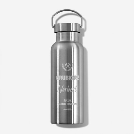 Grawerowany termos GRUBIORZ prezent na Dzie Grnika