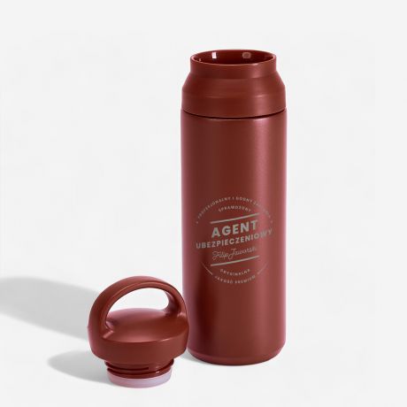 Grawerowany termos na kaw� PREZENT DLA AGENTA UBEZPIECZENIOWEGO