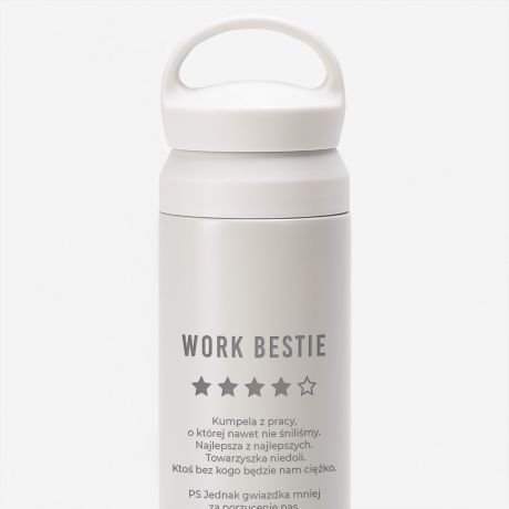 Grawerowany termos WORK BESTIE prezent dla koleanki z pracy