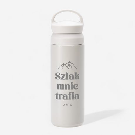 Termos z grawerem SZLAK MNIE TRAFIA prezent dla mionika gr termos z uchwytem prezent dla wielbiciela gr