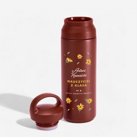 Termos z uchwytem dla wychowawczyni NAUCZYCIEL Z KLAS� termos dla nauczyciela termos personalizowany