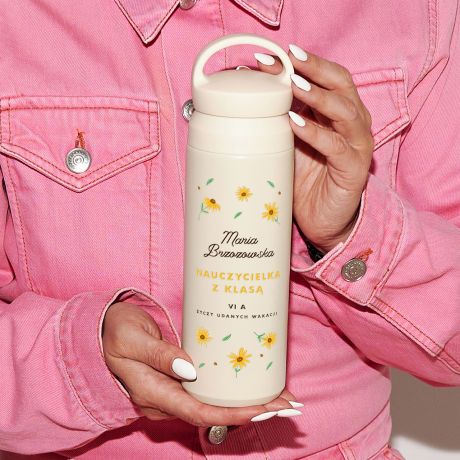 Termos z uchwytem NAUCZYCIELKA Z KLAS� prezent dla wychowawczyni prezent na dzie� nauczyciela dla nauczyciela