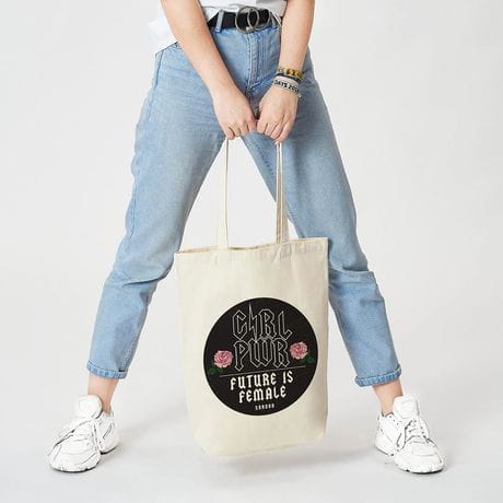 Bawełniana torba na zakupy GIRL PWR prezent na Dzień Kobiet