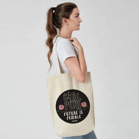 Bawełniana torba na zakupy GIRL PWR prezent na Dzień Kobiet