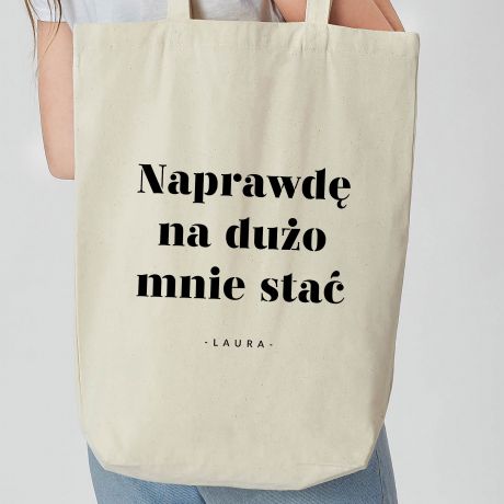 Torba materiaowa z nadrukiem NA DUO MNIE STA