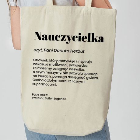 Torba na Dzie Nauczyciela DEFINICJA  torba dla nauczyciela prezent dla nauczyciela