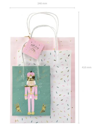 Torebki na prezenty witeczne MERRY CHRISTMAS (3szt.)