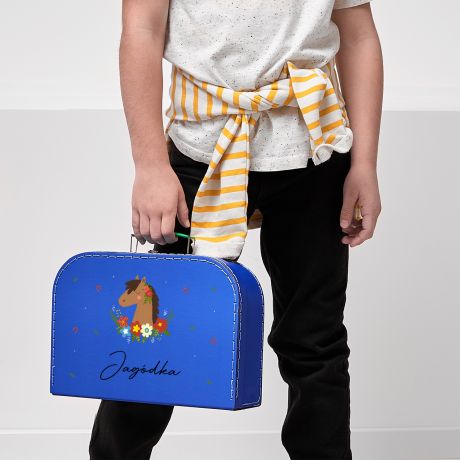 Walizka tekturowa KO� prezent dla ma�ej koniary  walizka dla dziecka kuferek dzieci�cy  prezent dla dziewczynki