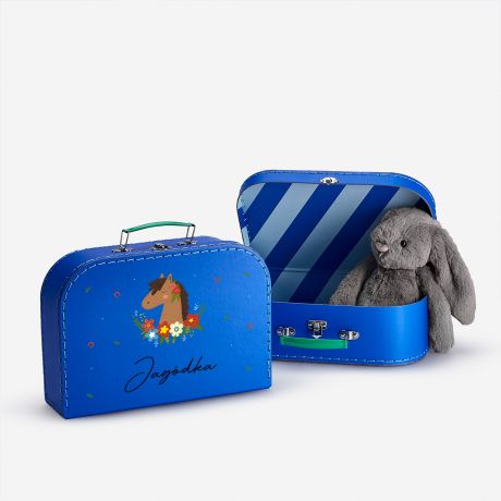 Walizka tekturowa KO� prezent dla ma�ej koniary  walizka dla dziecka kuferek dzieci�cy  prezent dla dziewczynki