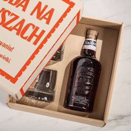 Zestaw whisky na podzikowanie RUDA NA MYSZACH prezent w stylu PRL