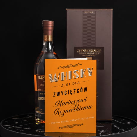 Whisky Glenmorangie na prezent z personalizowan kartk POMYS NA PREZENT DLA SZEFA