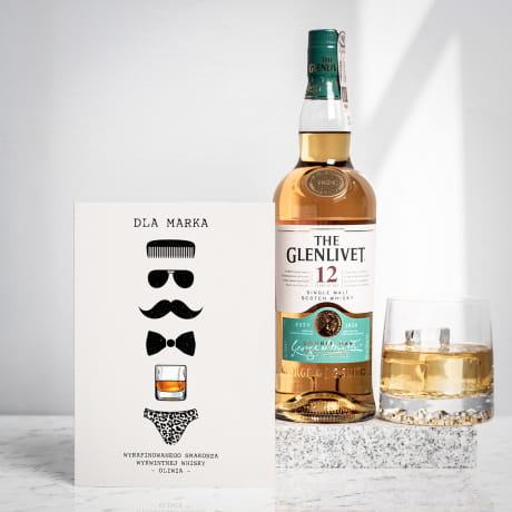 Whisky Glenlivet z personalizowan kartk PREZENT DLA KONESERA WHISKY