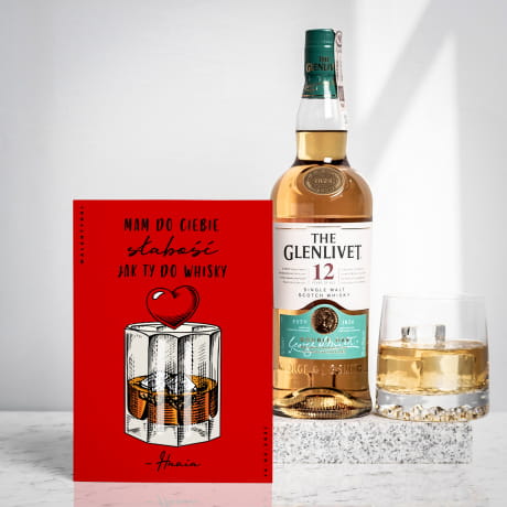 Whisky na Walentynki z personalizowaną kartą MAM DO CIEBIE SŁABOŚĆ